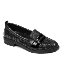 Damskie buty casual/eleganckie 6037 czarny perłowy połączony
