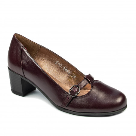 Casualowe / eleganckie buty damskie 6012 bordo