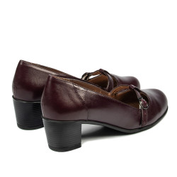 Casualowe / eleganckie buty damskie 6012 bordo