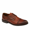 Eleganckie buty męskie 880 koniak połączony