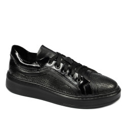 Casual/sportowe buty 6035 czarne kombinowane