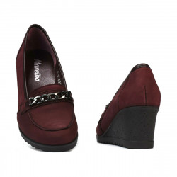 Damskie buty casual 6011 bufo bordo