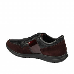 Buty sportowe męskie 846 bordo kombinowane