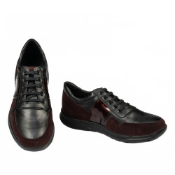 Buty sportowe męskie 846 bordo kombinowane