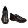 Buty sportowe męskie 846 bordo kombinowane