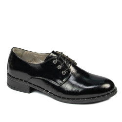 Damskie buty casualowe 6020 lakierowane czarne