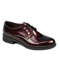 Damskie buty casual 6020 lakier bordowy