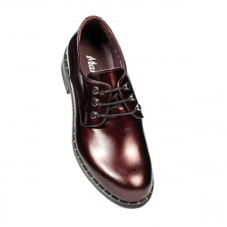 Damskie buty casual 6020 lakier bordowy