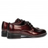 Damskie buty casual 6020 lakier bordowy