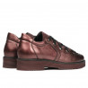 Damskie buty casual 6026 bordo perła kombinowana