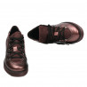 Damskie buty casual 6026 bordo perła kombinowana