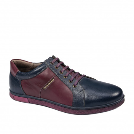 Buty sportowe męskie 849 indygo+bordo