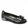 Damskie baleriny 6014 czarny kombinowany