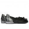 Damskie baleriny 6014 czarny kombinowany