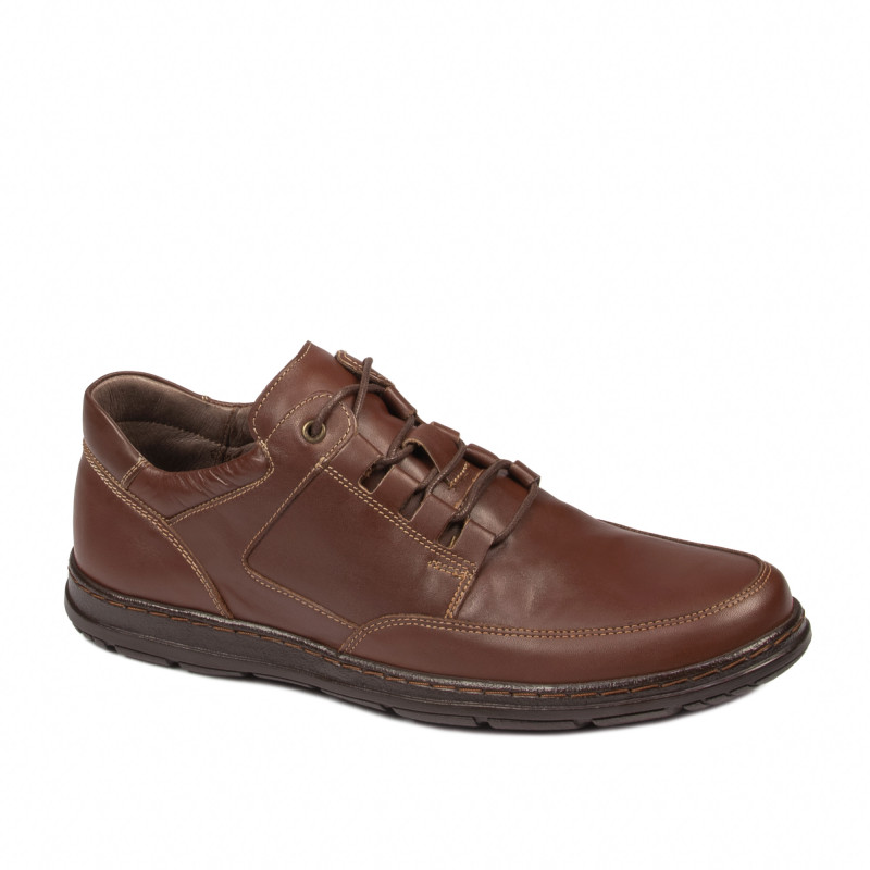 Męskie buty casual 887 brązowe