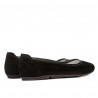 Damskie baleriny 6027 czarny welur