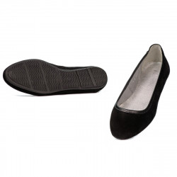 Damskie baleriny 6027 czarny welur