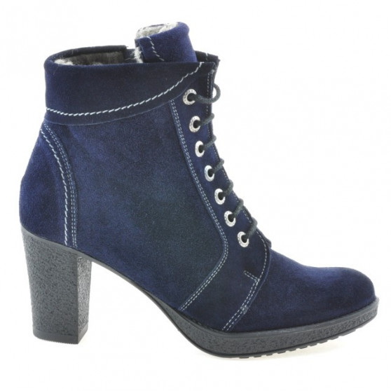 Damskie botki 3231 welur indygo