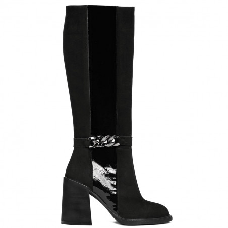 Damskie buty 1185 bufo czarno połączone