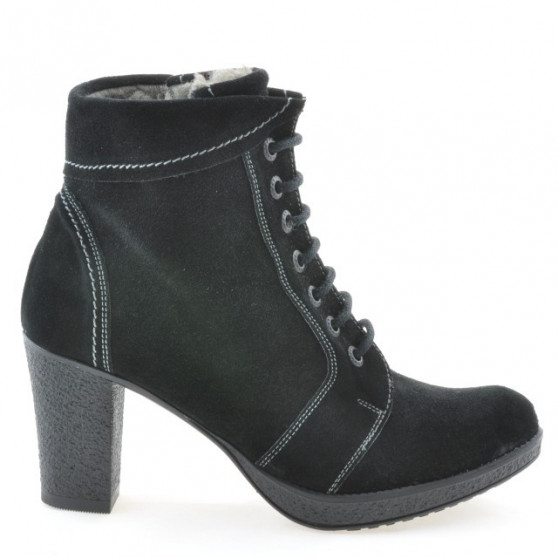 Damskie botki 3231 czarny welur