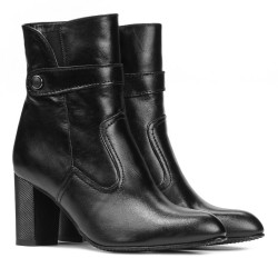 Czarne botki damskie 1172