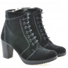 Damskie botki 3231 czarny welur