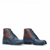 Męskie botki 4114 indigo kombinowane