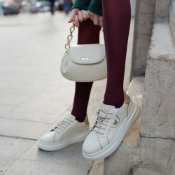 Damskie buty sportowe 6077 beżowe kombinowane lifestyle