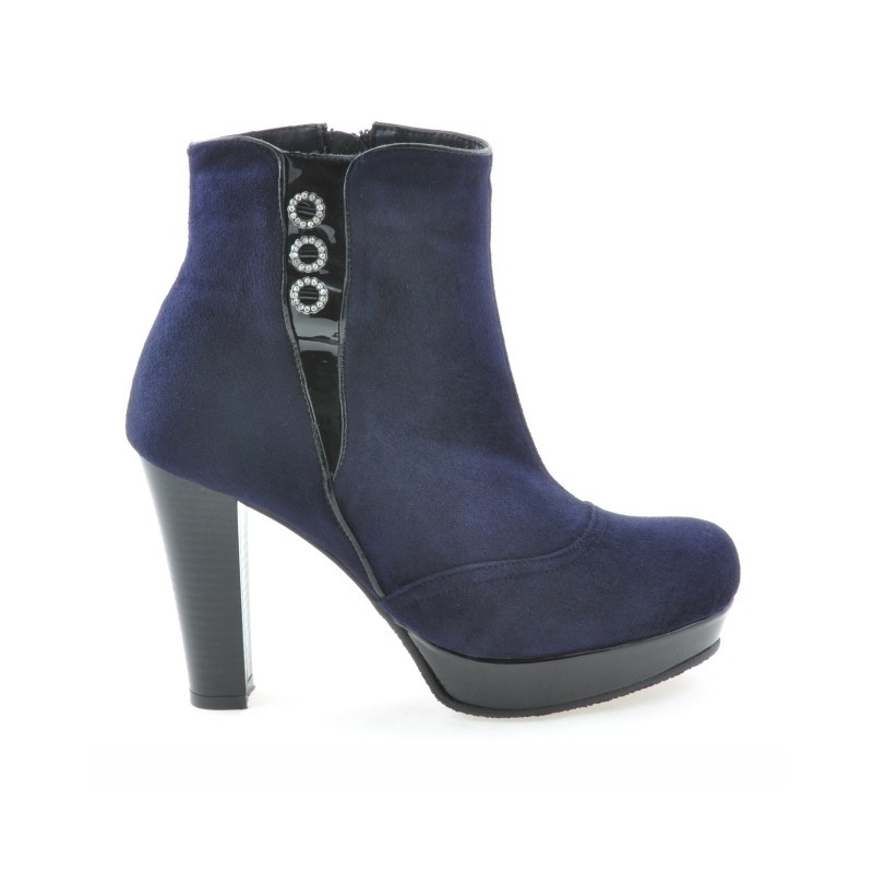 Damskie botki 1138 indigo antylopa połączona