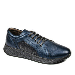 Buty sportowe/casual damskie 6010 indigo perła kombinowane