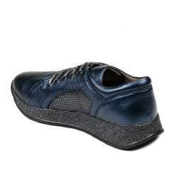 Buty sportowe/casual damskie 6010 indigo perła kombinowane