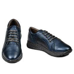Buty sportowe/casual damskie 6010 indigo perła kombinowane