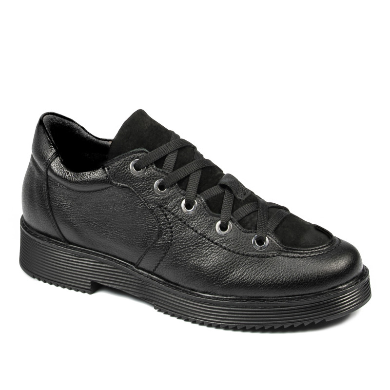 Damskie buty casual 6026 czarno-kombinowane
