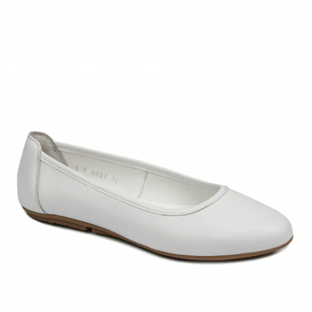 Baleriny damskie 6027 białe
