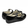 Buty dziecięce 51c lakierowane czarne+beżowe