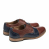 Eleganckie buty męskie 880 brązowe+indygo