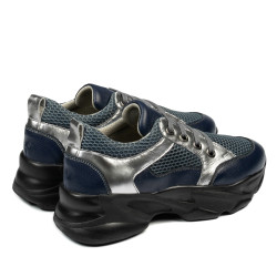 Damskie buty sportowe 6038 indigo łączone