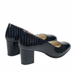 Eleganckie buty damskie 1268 lakier indygo