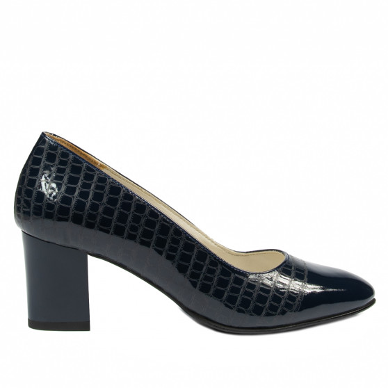 Eleganckie buty damskie 1268 lakier indygo