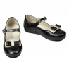 Buty dziecięce 51c lakierowane czarne+beżowe