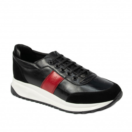 Buty sportowe damskie 6030 czarny+czerwony