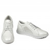 Buty sportowe/casual damskie 6010 biały perłowy kombinowany