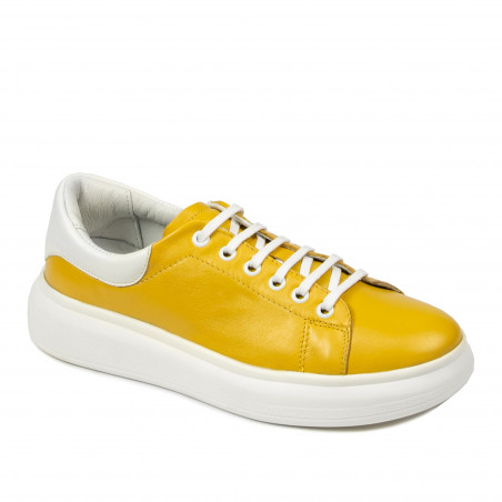 Buty sportowe damskie 6008 żółty kombinowany