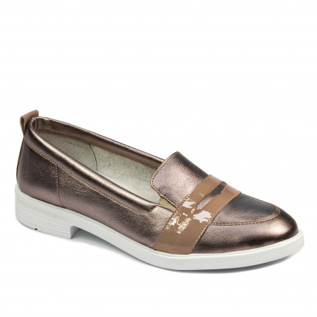 Damskie buty casual/eleganckie 6037 miedziany kombinowany