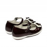 Buty dziecięce 51c lakier bordowy+biały