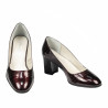 Eleganckie buty damskie 1268 lakier bordo
