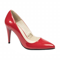 Eleganckie buty damskie 1246 lakierowana czerwień
