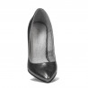 Eleganckie buty damskie 1246 srebrne perłowe
