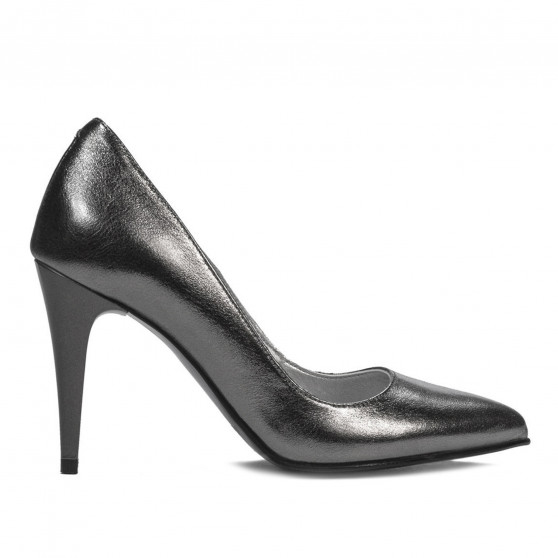 Eleganckie buty damskie 1246 srebrne perłowe