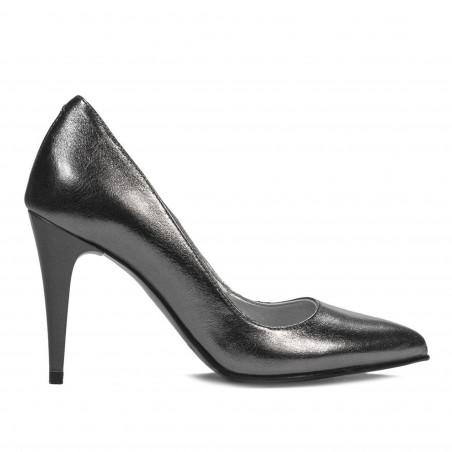 Eleganckie buty damskie 1246 srebrne perłowe